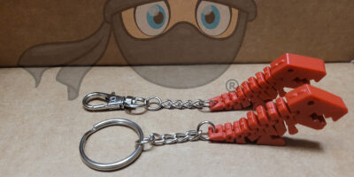 Flexi Rex / Flex Dino - Fidget 3D Printed - Keychain